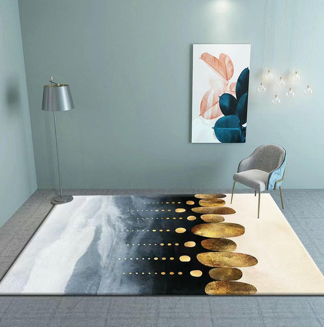 Modern Area Rug Soft Rugs for Bedroom Geometric Abstract Large Washable Rugs for Living Room