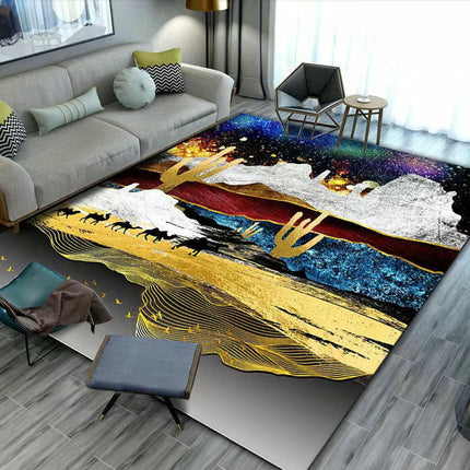 Modern Area Rug Soft Rugs for Bedroom Geometric Abstract Large Washable Rugs for Living Room 1