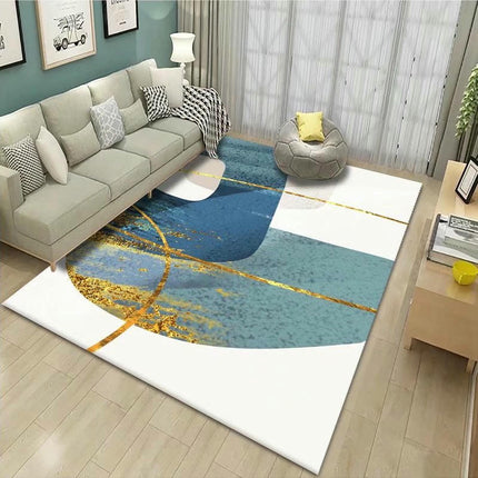 Modern Area Rug Soft Rugs for Bedroom Geometric Abstract Large Washable Rugs for Living Room
