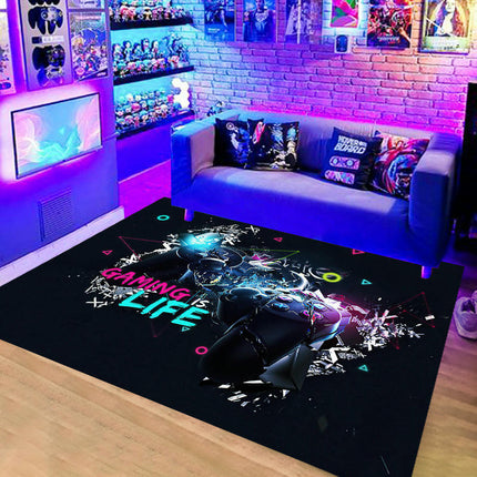 Gaming Area Rug Living Room Rugs Game Room Decor Carpet Modern Indoor Floor Mat