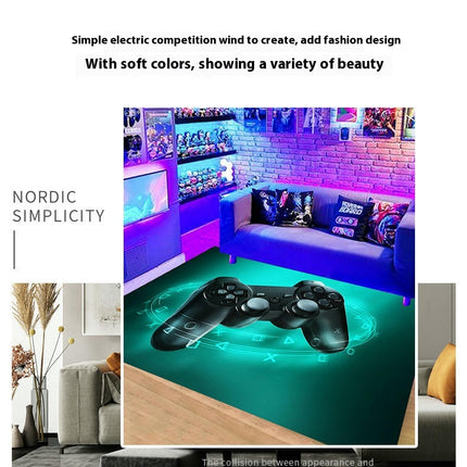 Gaming Area Rug Living Room Rugs Game Room Decor Carpet Modern Indoor Floor Mat