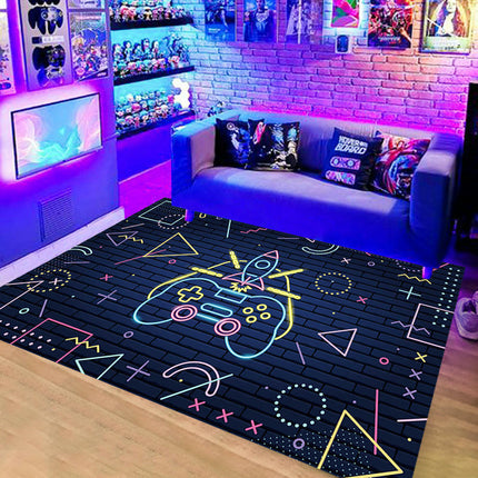 Gaming Area Rug Living Room Rugs Game Room Decor Carpet Modern Indoor Floor Mat