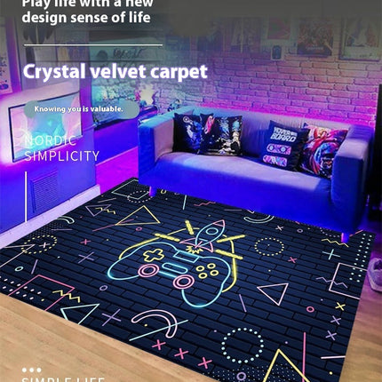 Gaming Area Rug Living Room Rugs Game Room Decor Carpet Modern Indoor Floor Mat 2