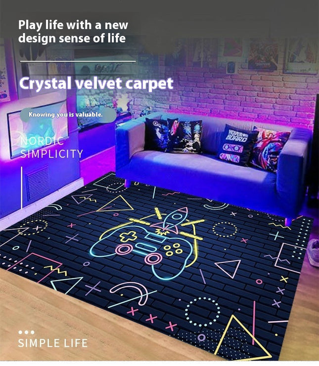 Gaming Area Rug Living Room Rugs Game Room Decor Carpet Modern Indoor Floor Mat 2