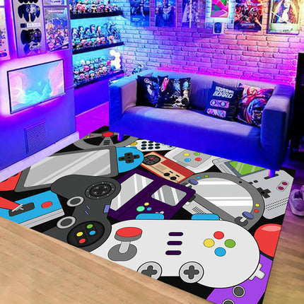 Gaming Area Rug Living Room Rugs Game Room Decor Carpet Modern Indoor Floor Mat