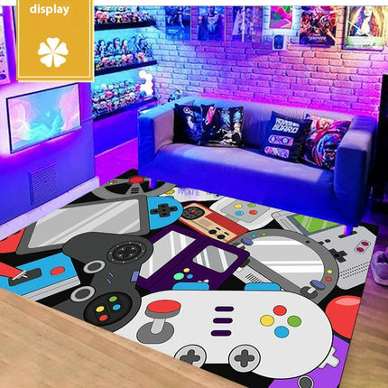 Gaming Area Rug Living Room Rugs Game Room Decor Carpet Modern Indoor Floor Mat