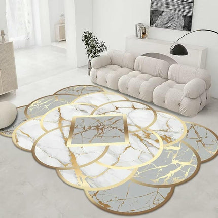 Irregular Area Rug for Bedroom Modern Washable Large Rug Living Room Rug Carpet for Home Decor
