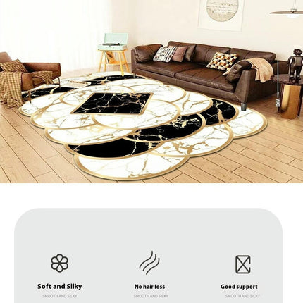 Irregular Area Rug for Bedroom Modern Washable Large Rug Living Room Rug Carpet for Home Decor