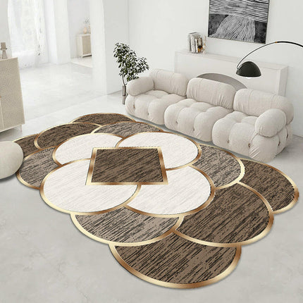 Irregular Area Rug for Bedroom Modern Washable Large Rug Living Room Rug Carpet for Home Decor