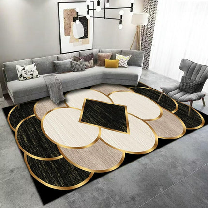 Irregular Area Rug for Bedroom Modern Washable Large Rug Living Room Rug Carpet for Home Decor