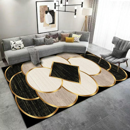 Irregular Area Rug for Bedroom Modern Washable Large Rug Living Room Rug Carpet for Home Decor