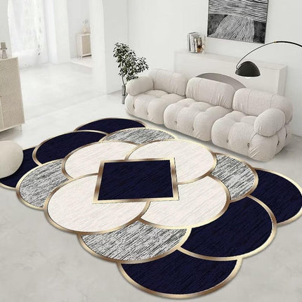 Irregular Area Rug for Bedroom Modern Washable Large Rug Living Room Rug Carpet for Home Decor
