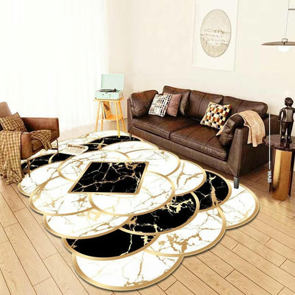 Irregular Area Rug for Bedroom Modern Washable Large Rug Living Room Rug Carpet for Home Decor