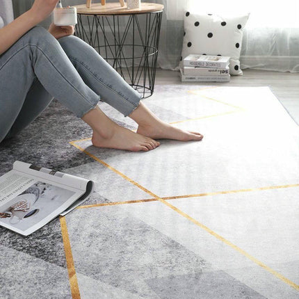 Gray Rug And Carpet Modern Geometric Area Rugs for Living Room Soft Area Rug Decor Carpet 1