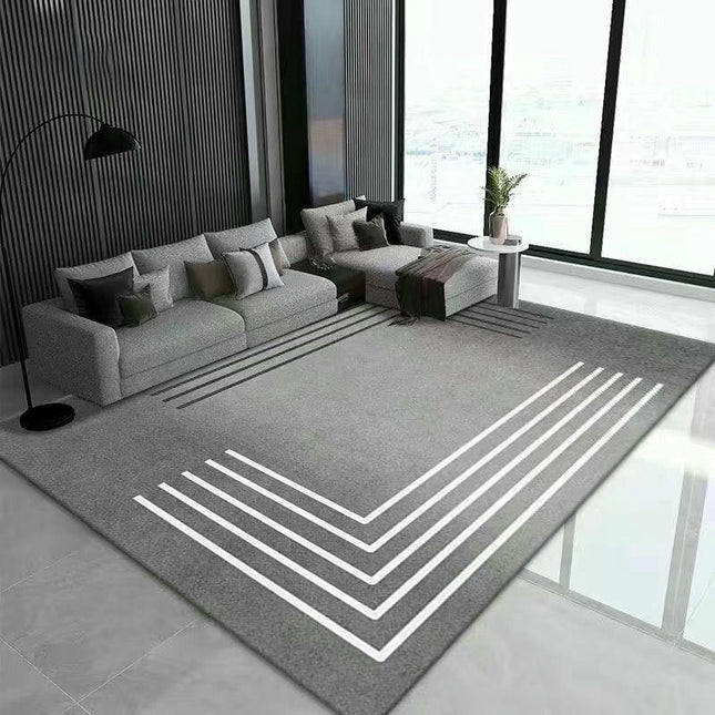 Gray Rug And Carpet Modern Geometric Area Rugs for Living Room Soft Area Rug Decor Carpet