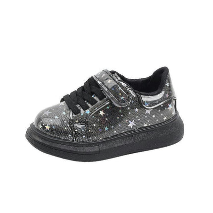 Children Girls Sneakers Lightweight Faux Leather Casual Shoes