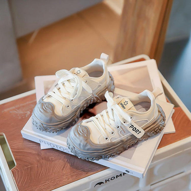 Children Fashion Breathable Sneakers Girls Faux Leather Sneakers