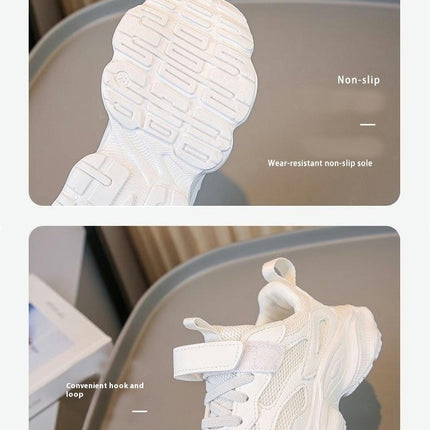 Kids Girls Running Sneakers Fashion Faux Leather Non Slip Sneakers