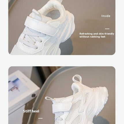 Kids Girls Running Sneakers Fashion Faux Leather Non Slip Sneakers