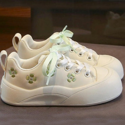 Little Girl Sneakers Kids Breathable Faux Leather Running Sneakers