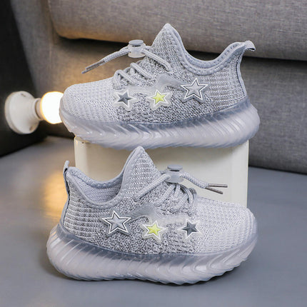 Girls Fashion Sneakers Kids Lightweight Breathable Athletic Sneakers