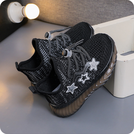 Girls Fashion Sneakers Kids Lightweight Breathable Athletic Sneakers
