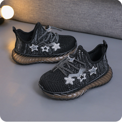 Girls Fashion Sneakers Kids Lightweight Breathable Athletic Sneakers