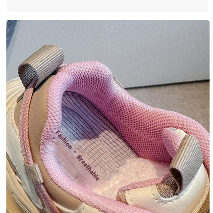 Running Sneakers Girls Kids Outdoor Fashion Thick Sole Sneakers