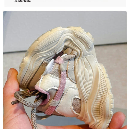 Running Sneakers Girls Kids Outdoor Fashion Thick Sole Sneakers