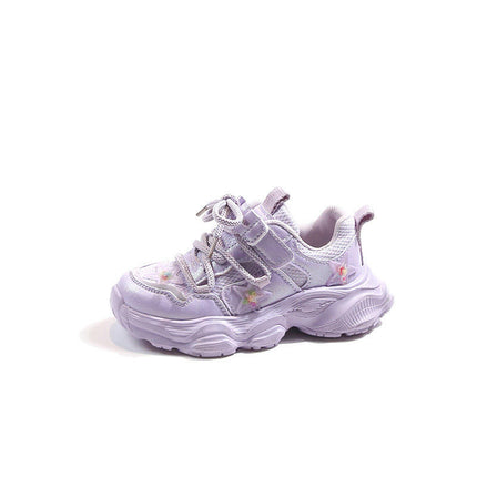 Kids Girls Sneakers Fashion School Running Faux Leather Sneakers