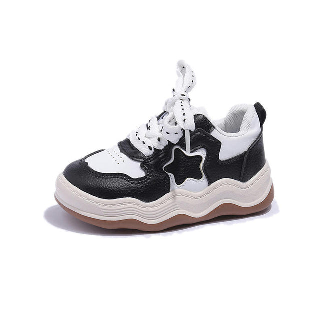 Kids Sneakers Comfortable Casual Faux Leather Sneakers for Girls
