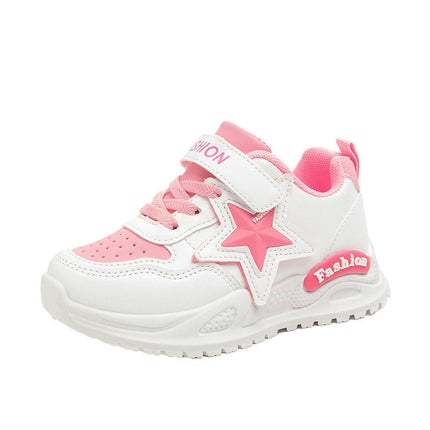Kids Girls Chunky Walking Sneakers Running Faux Leather Sneakers