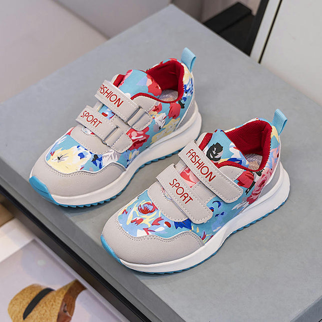 Kids Girls Casual Fashion Sneakers Faux Leather Walking Sneakers