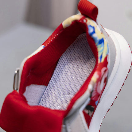 Kids Girls Casual Fashion Sneakers Faux Leather Walking Sneakers