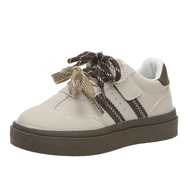 Running Non Slip Sneakers Girls Lightweight Faux Leather Sneakers