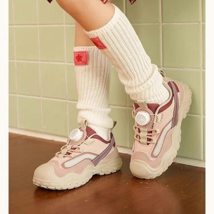 Kids Sneakers Lightweight Casual Faux Leather Sneakers for Girls