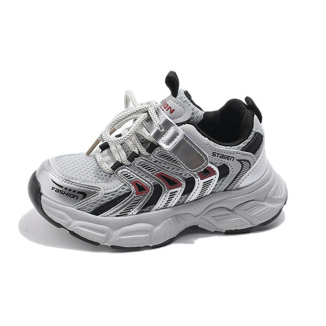 Girls Running Shoes for Kids Breathable Faux Leather Sneakers
