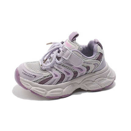 Girls Running Shoes for Kids Breathable Faux Leather Sneakers