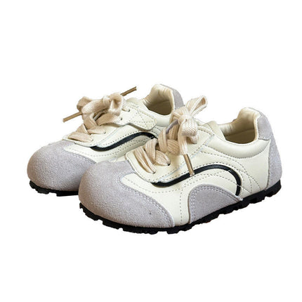 Girls Runnings Sneakers Kids Breathable Faux Leather Sneakers