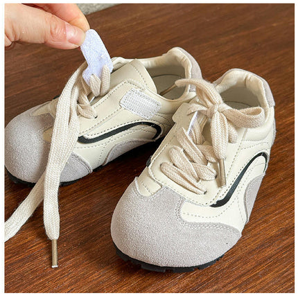 Girls Runnings Sneakers Kids Breathable Faux Leather Sneakers
