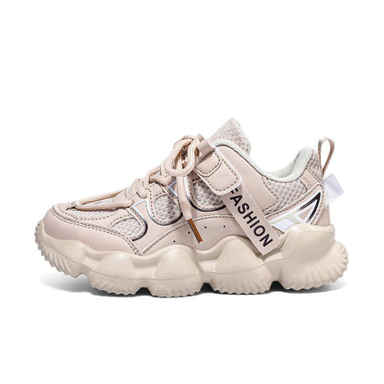 Girls Kids Walking Sneakers Thick sole Faux Leather Running Sneakers