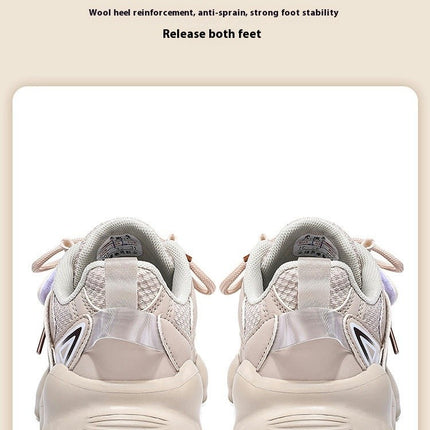 Girls Kids Walking Sneakers Thick sole Faux Leather Running Sneakers