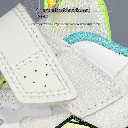 Kids Girls Sneakers Lightweight Breathable Faux Leather Sneakers