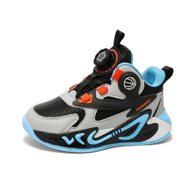 Girls Basketball Shoes Kids High Top Faux Leather Walking Sneakers