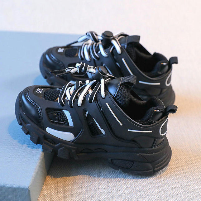 Kids Running Sneaker Girl Schoonl Sports Faux Leather Sneakers