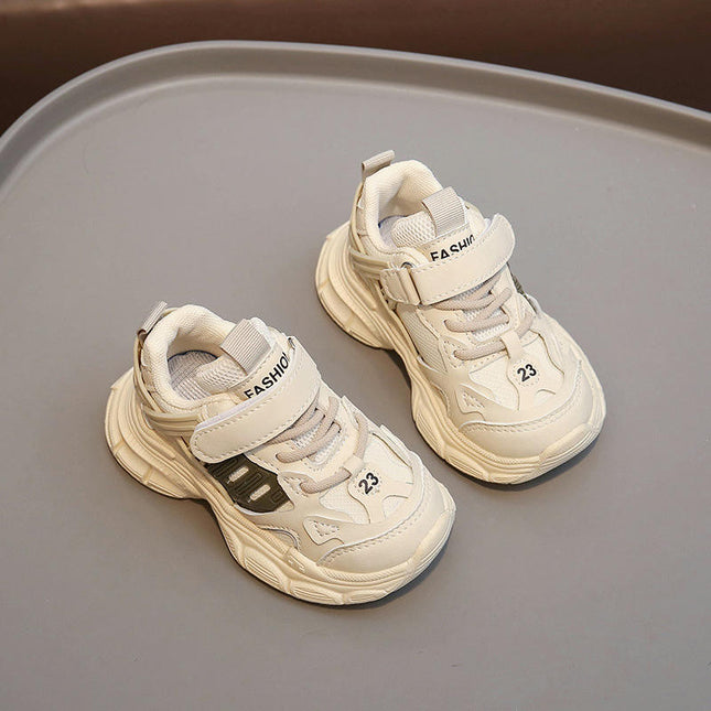 Little Kids Girl Chunky Sneaker Comfortable Faux Leather Sneakers