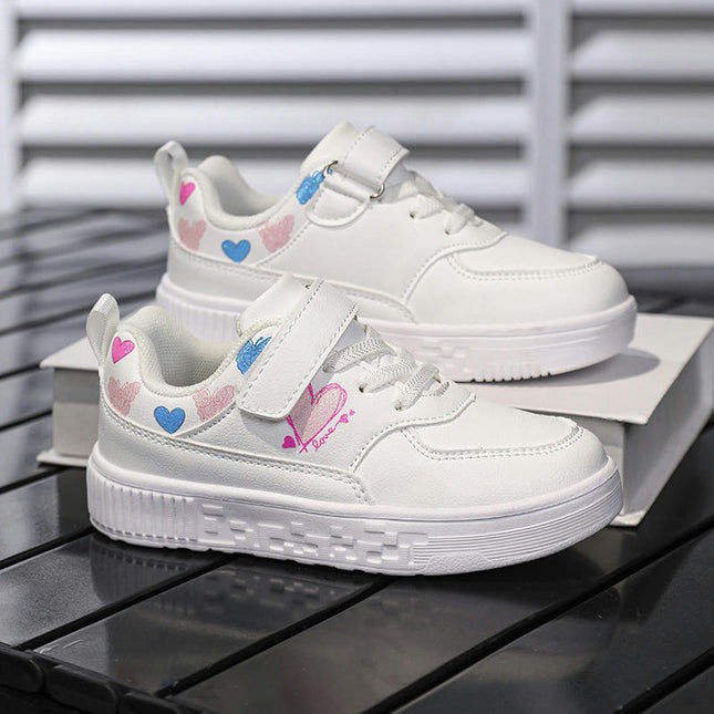 Girl Shoes Kids Running Athletic Faux Leather Walking Sneakers