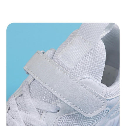 Kids Girl Chunky Walking Shoes Faux Leather Comfortable Sneakers