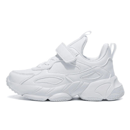 Kids Girl Chunky Walking Shoes Faux Leather Comfortable Sneakers