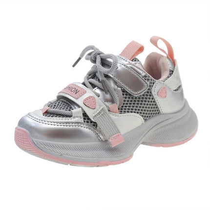 Kids Girls Sneaker Casual Athletic Running Faux Leather Sneakers